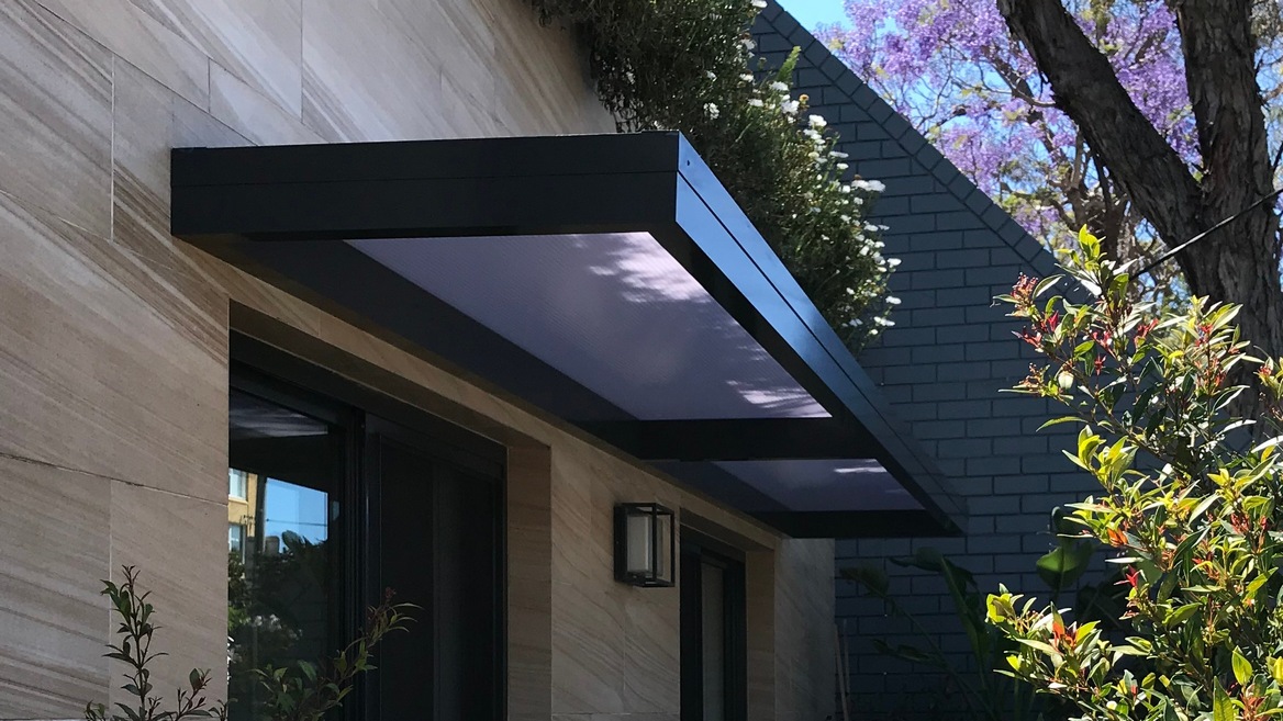 Slimline 100 fixed aluminium awning