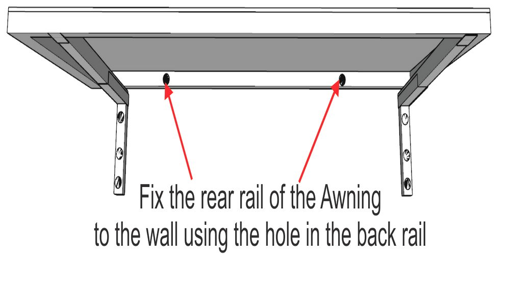 Marking and fixing the rear rail of the Slimline 50 to the wall