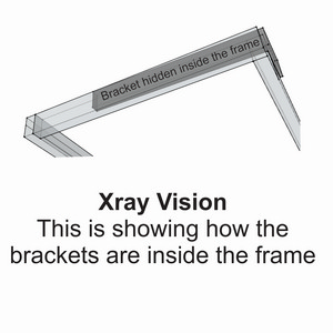 X-ray vision, showing bracket installed into the frame of a slimlime 100