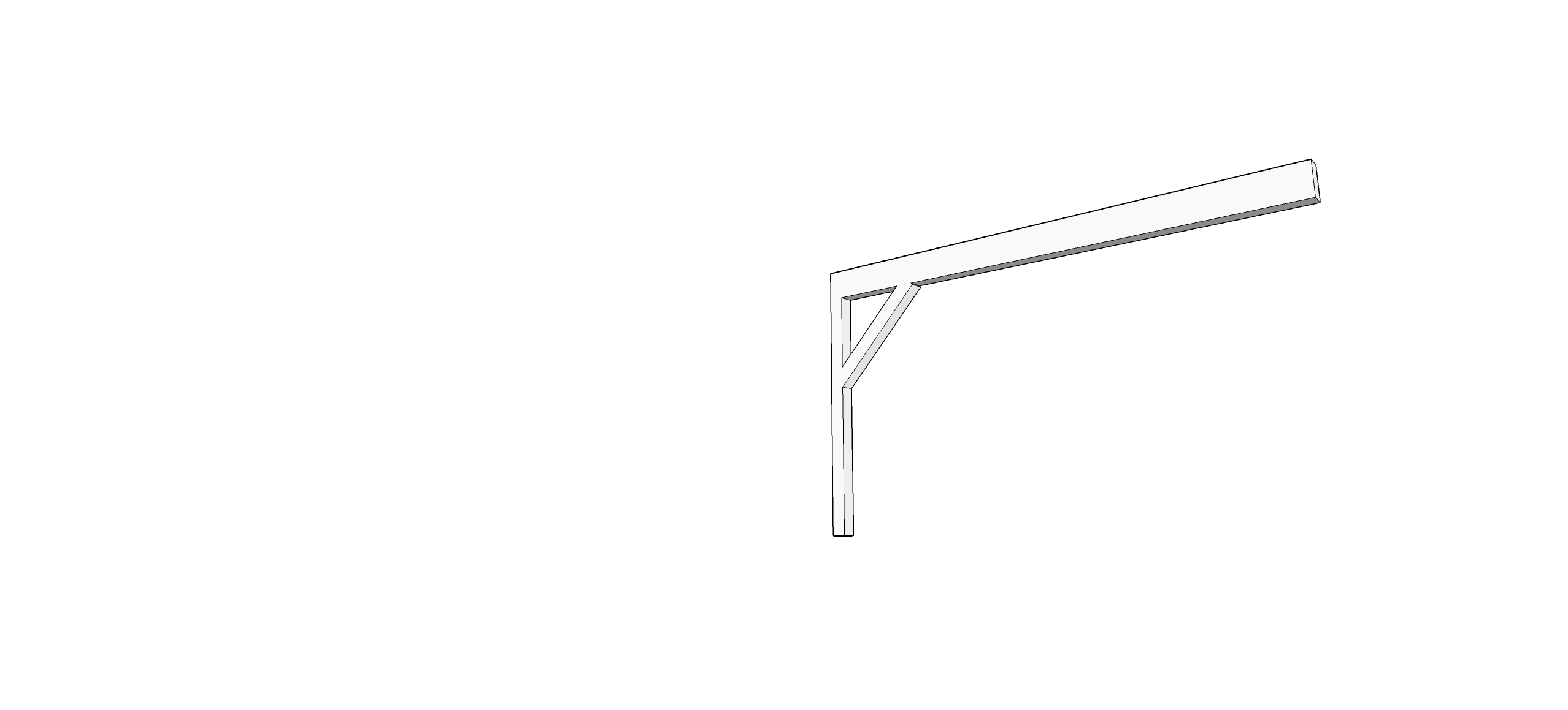 Under-eave cantilever heavy-duty bracket drawing